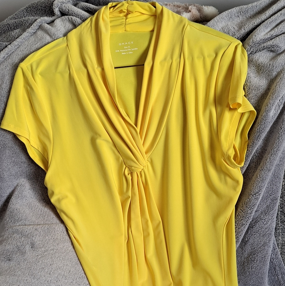 Grace Vibrant Yellow Women's Blouse